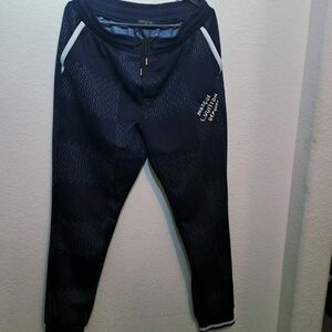 Louis Vuitton Damier Navy/White Marque L.Vuitton Déposée Signature Sweatpants XL
